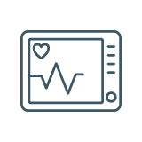 Heart monitor screen icon, ECG Heart Test, MoonStone Study, Multiple Sclerosis, MS